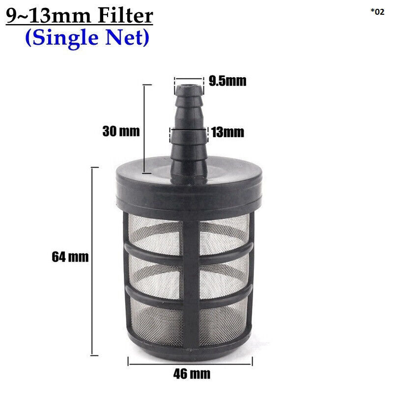 AQUARIUM STAINLESS STEEL FILTER INLET STRAINER 9.5mm - 13mm PIPE FISH POND, (02)