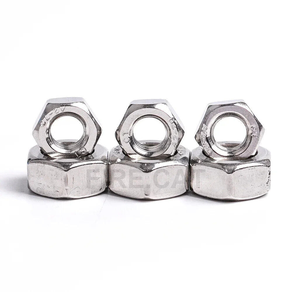 210 x STAINLESS STEEL HEX NUT SET M1.6 M2 M2.5 M3 M4 M5 M6 M8, UK METRIC