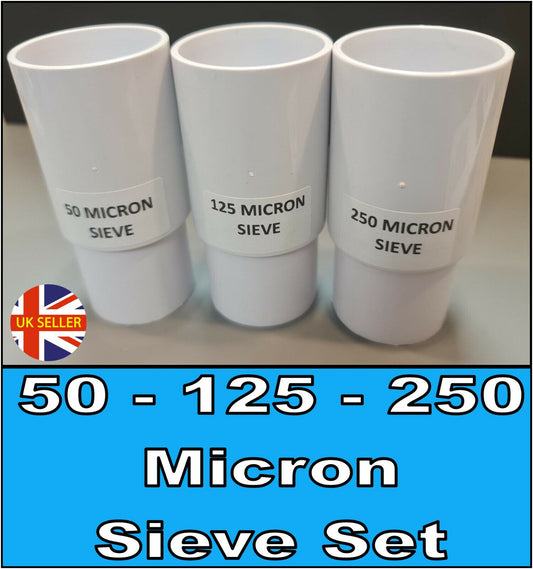 50 125 250 MICRON ZOOPLANKTON STACKABLE SIEVE SET