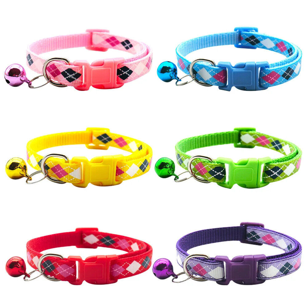 CAT / KITTEN CHECKERED COLLAR SAFETY COLLAR