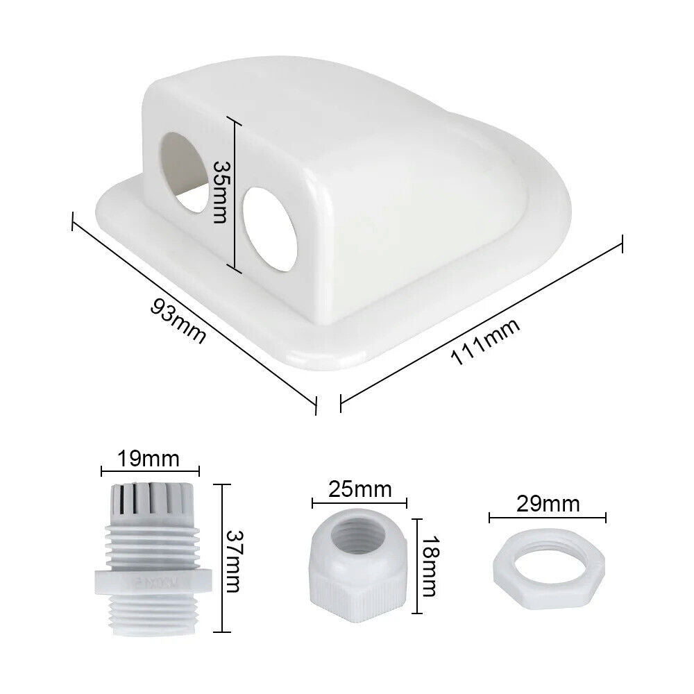 CARAVAN DUAL CABLE ENTRY JUNCTION BOX