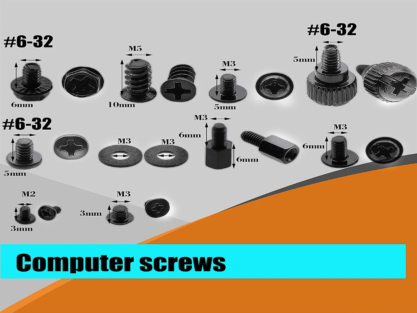 340 x COMPUTER PC SCREWS, MOTHERBOARD STANDOFFS