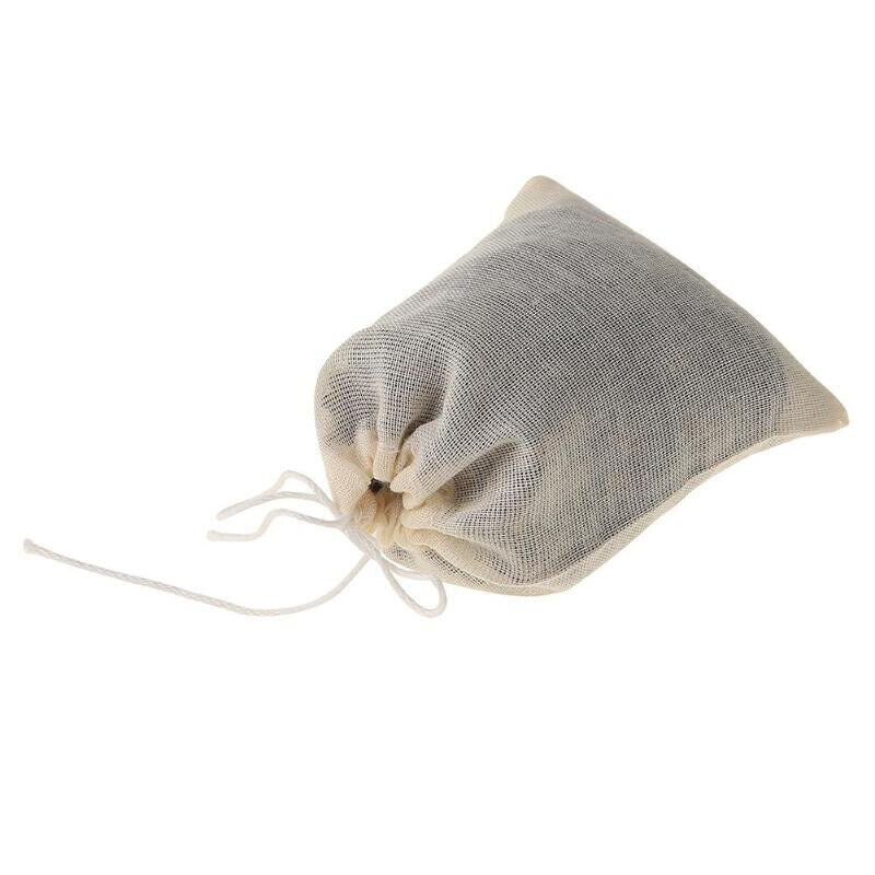 5x REUSABLE MUSLIN STRAINING BAG 10x15cm