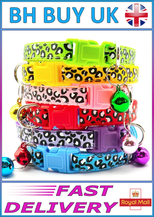 CAT / KITTEN LEOPARD PRINT COLLAR SAFETY COLLAR