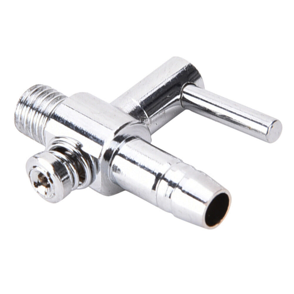 AQUARIUM CHROME 1 WAY THREADED AIR LINE TAP