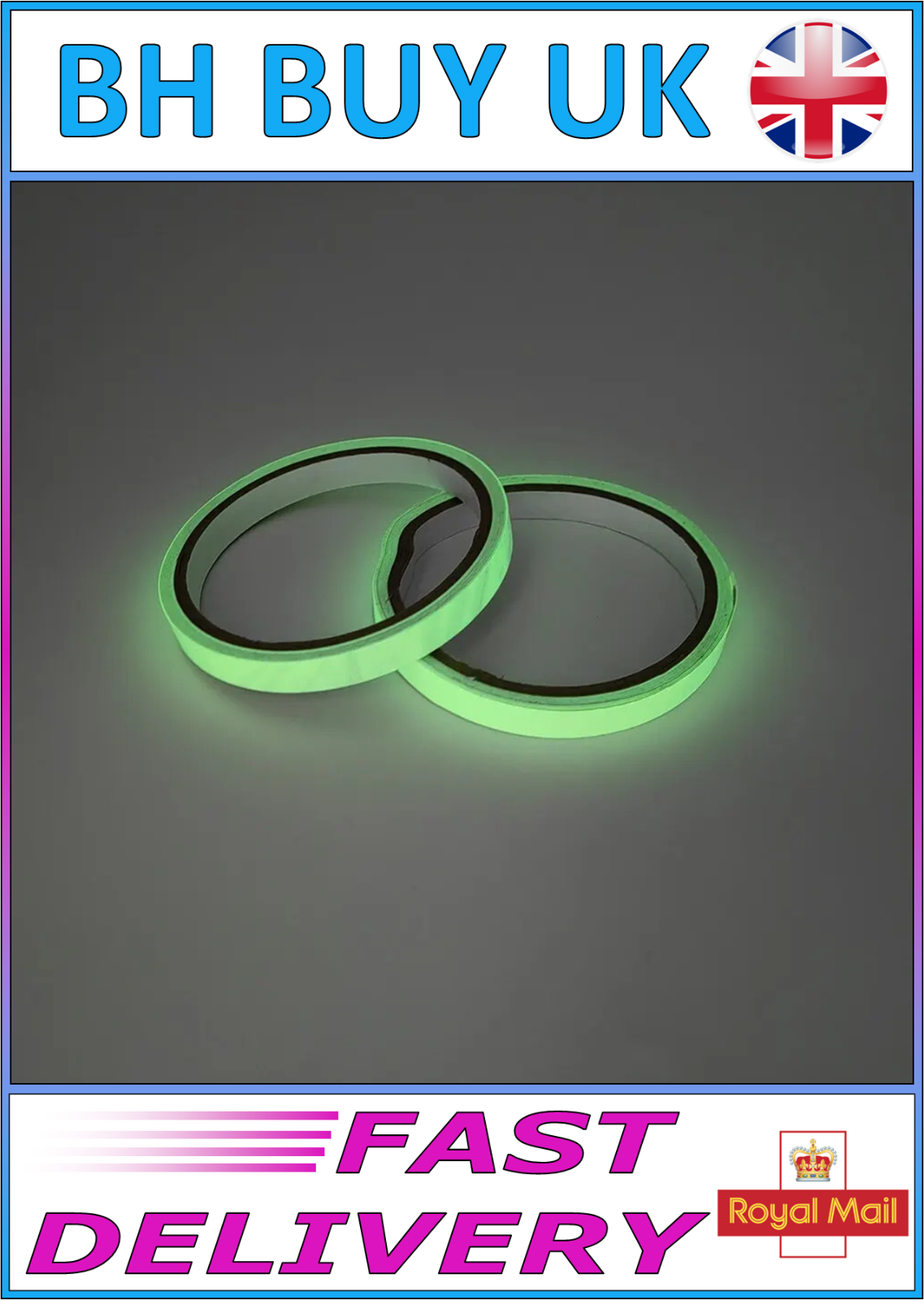 3m SELF ADHESIVE GREEN LUMINOUS GLOW IN THE DARK TAPE