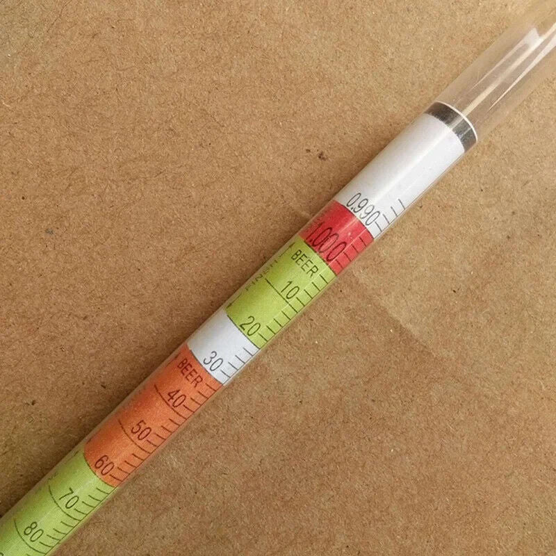 HOMEBREW TRIPLE SCALE GLASS HYDROMETER