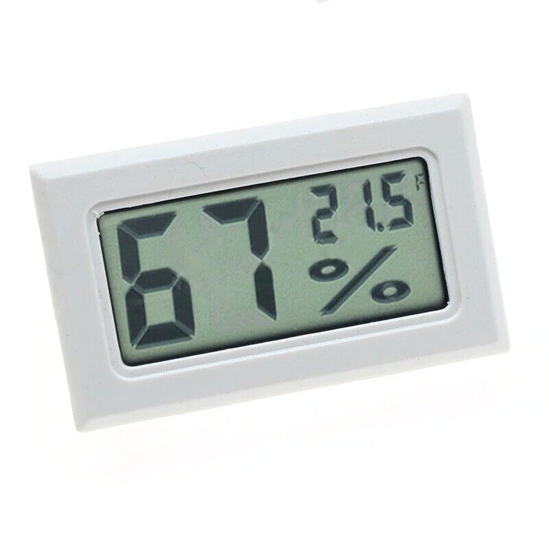 WHITE RECESSED DIGITAL HYGROMETER & THERMOMETER