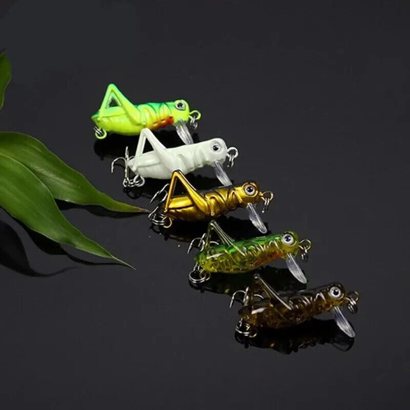 5 x GRASSHOPPER INSECT FISHING LURES 4cm 3g