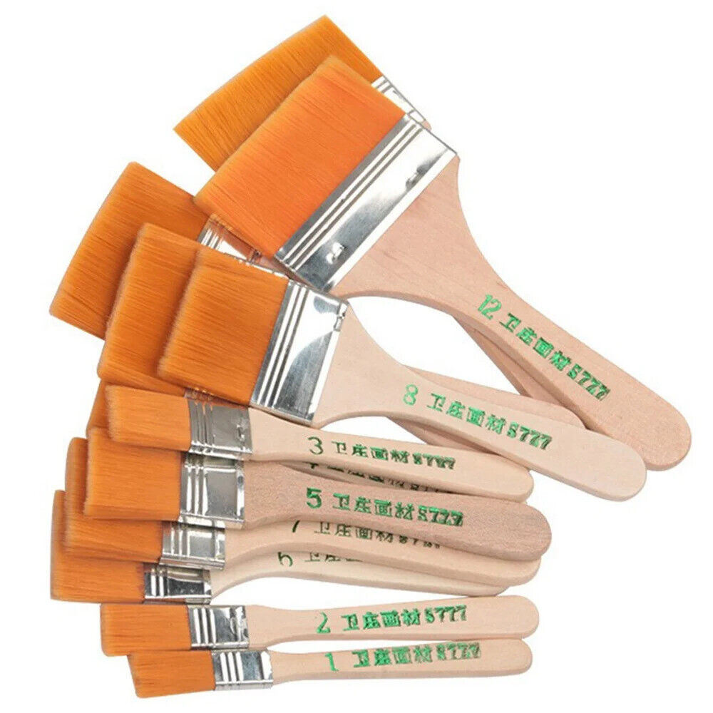 12 x NYLON PAINT BRUSH SET