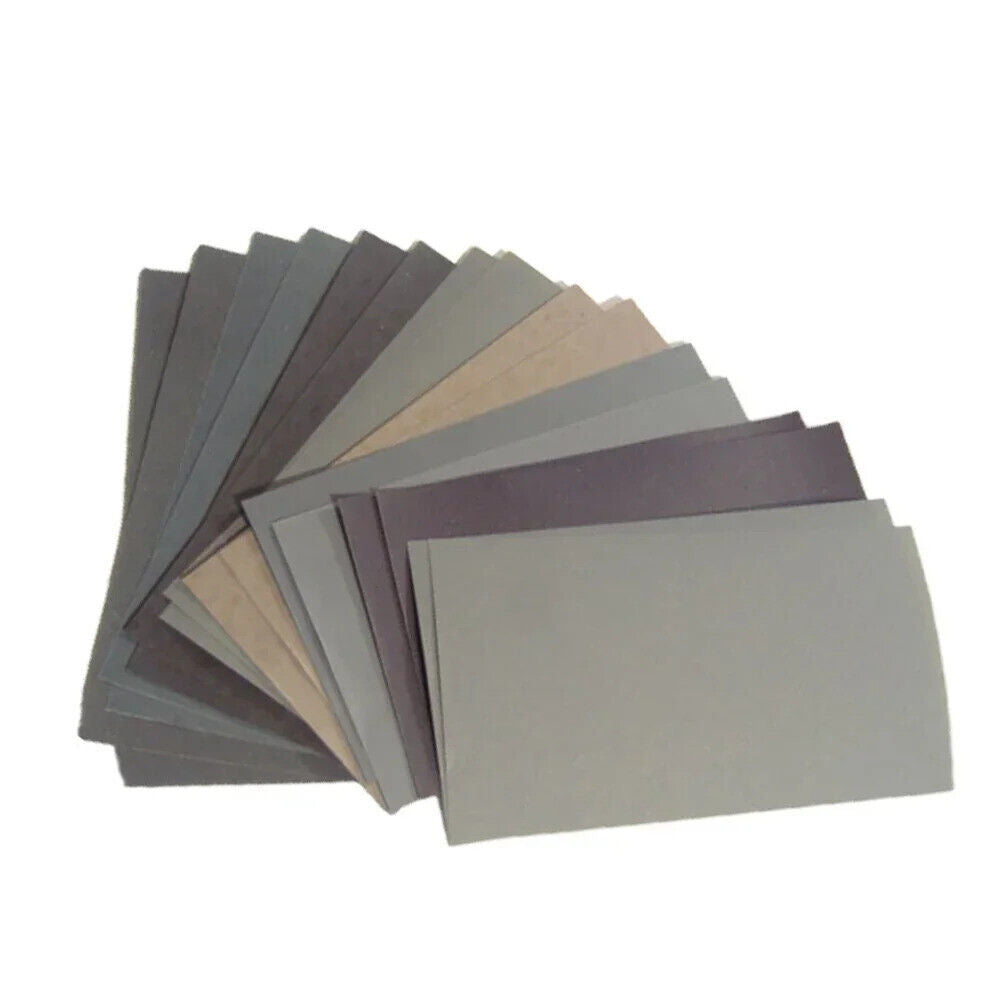 15 x SANDPAPER SET 400 600 800 1000 1500 2000 2500 3000 GRIT WET & DRY SANDING