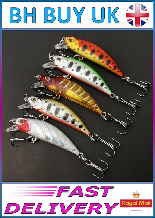 5 x FISHING LURES SET 6cm MINNOW BAIT