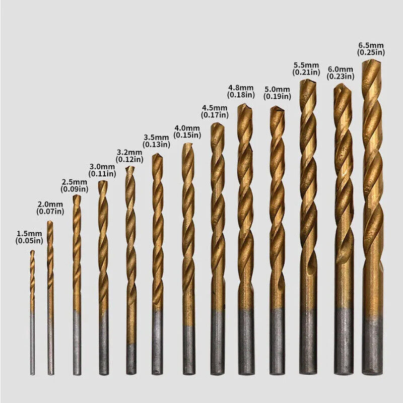 13 x METRIC HSS DRILL BIT SET 1 - 6.5mm STORAGE CASE