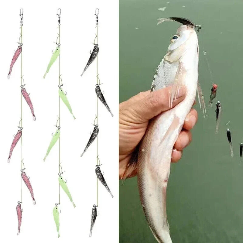 5pcs GREEN CLUSTER LURES