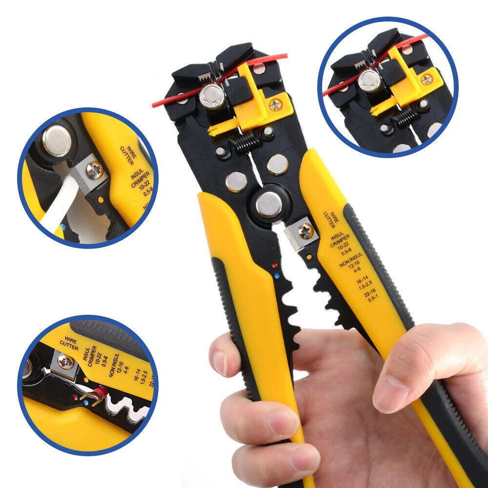 RED AUTOMATIC WIRE STRIPPERS HAND TOOL