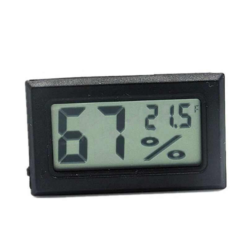 BLACK RECESSED DIGITAL HYGROMETER & THERMOMETER