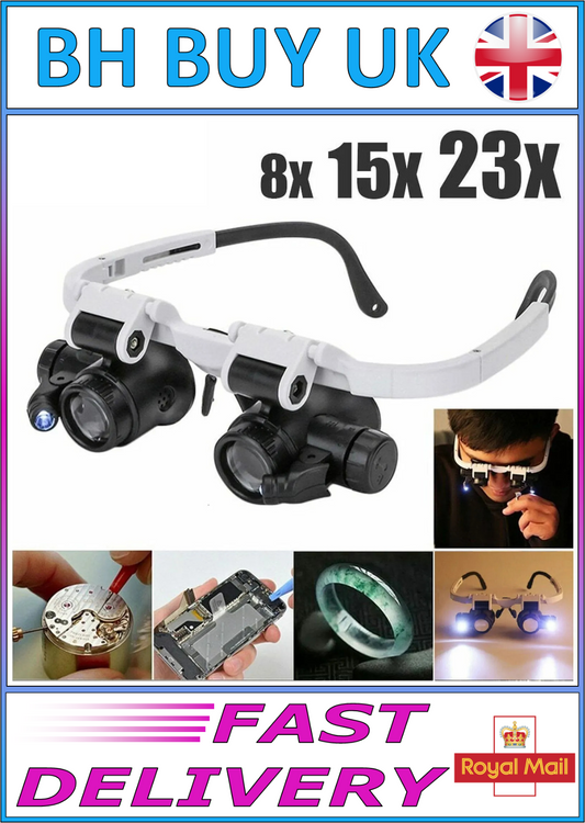 LED MAGNIFIER GLASSES, 8 15 23 x ZOOM