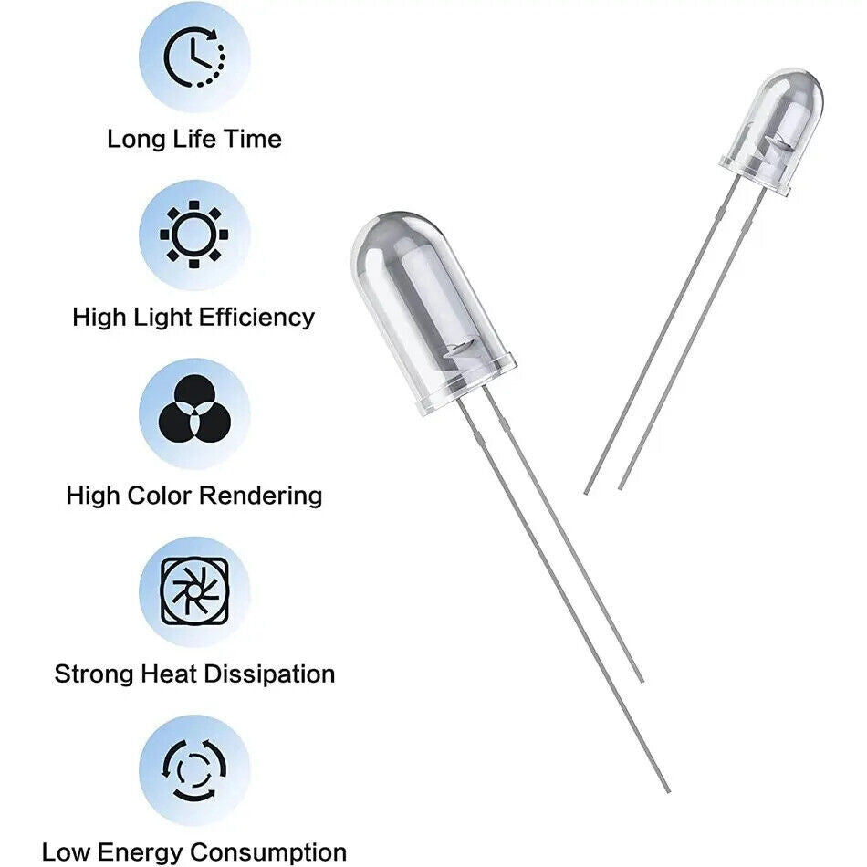 200 x 3mm & 5mm LED DIODE