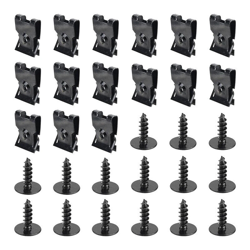 100 PACK U SHAPED CLIP BASE AND SCREW