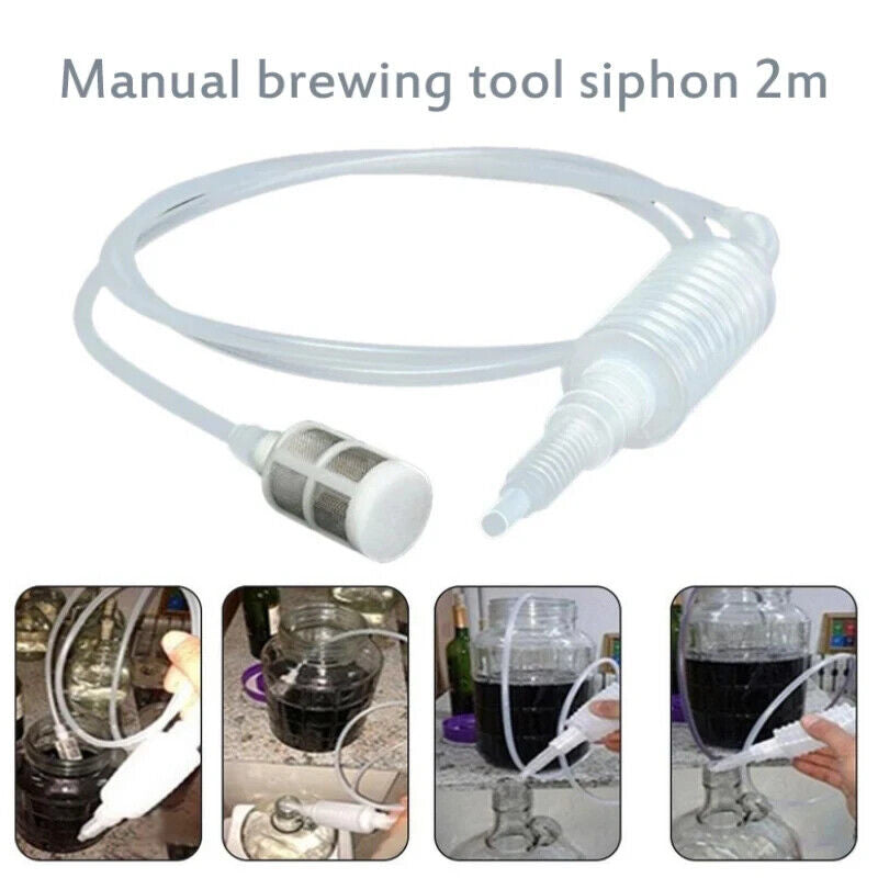 2m HOMEBREW BREWING SIPHON HOSE WITH FILTER