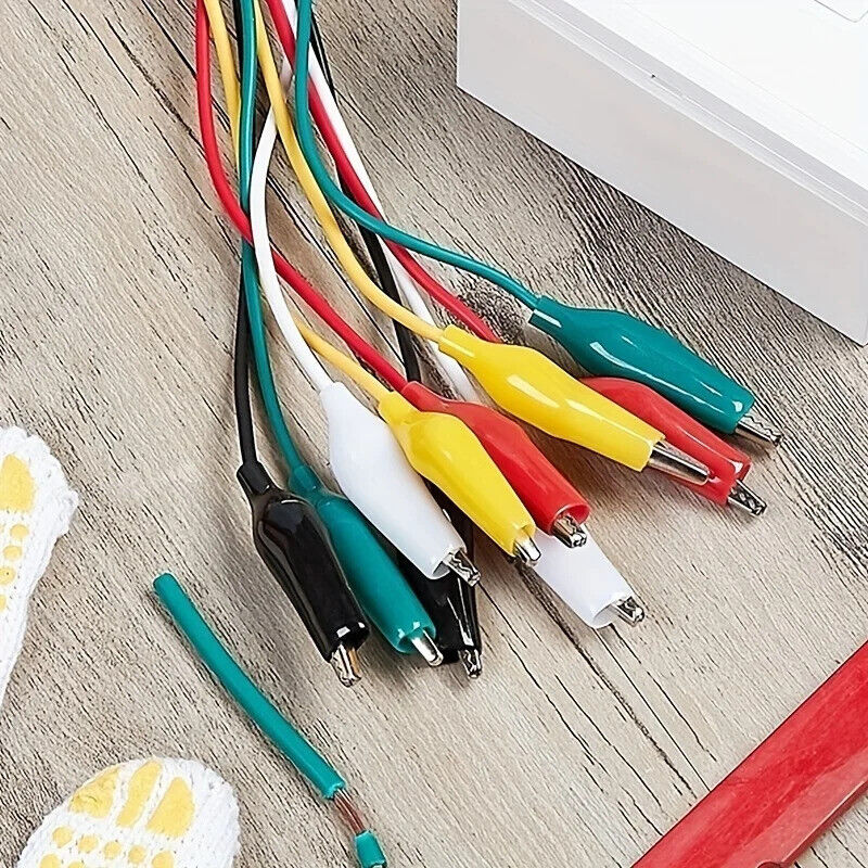 10 x ALLIGATOR CLIPS PRE WIRED 46cm