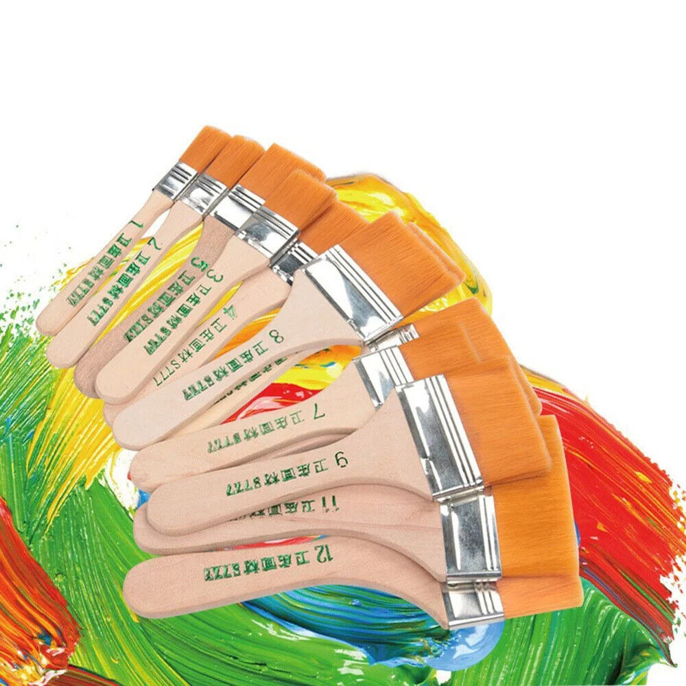 12 x NYLON PAINT BRUSH SET