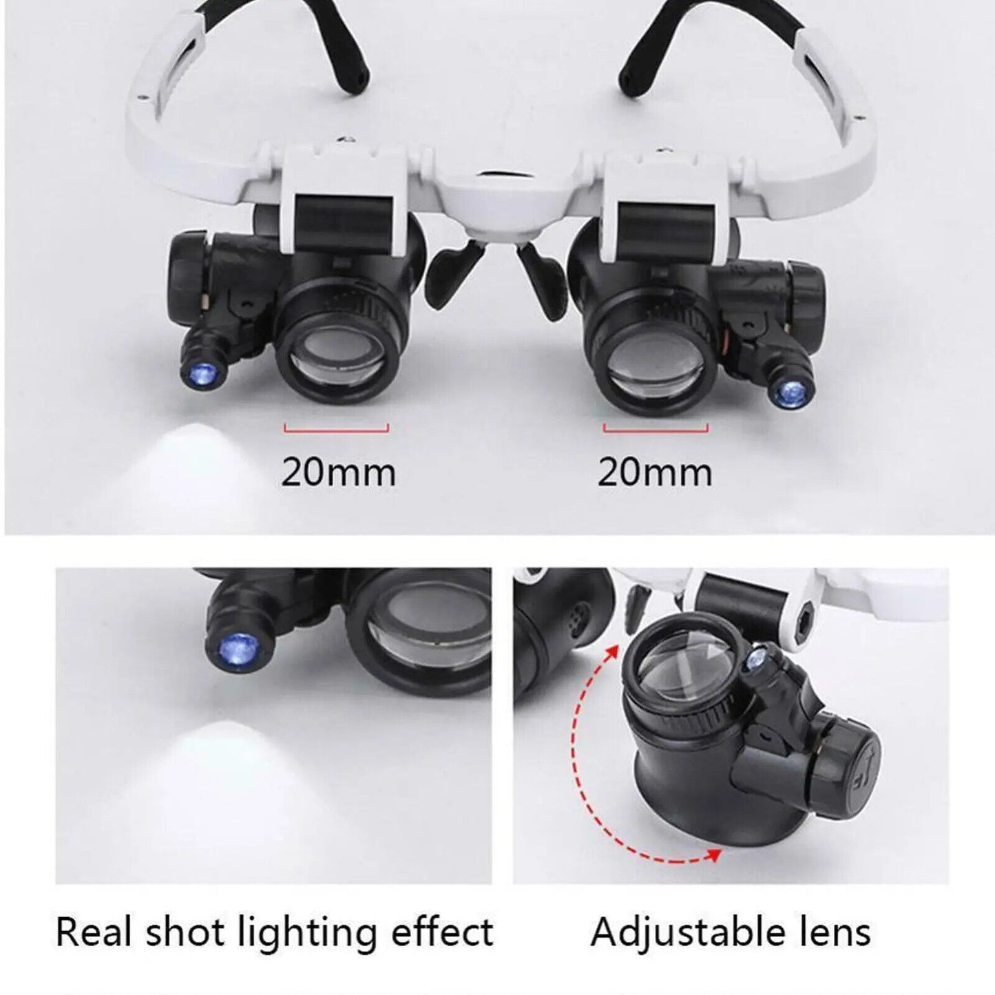 LED MAGNIFIER GLASSES, 8 15 23 x ZOOM