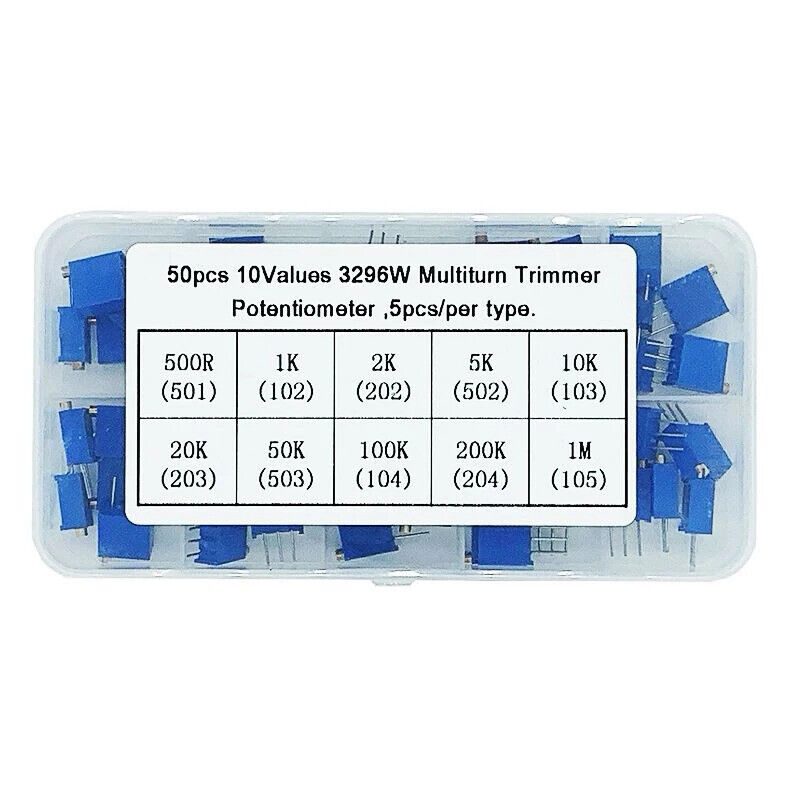 50 x 3296W MULTITURN TRIMMER POTENTIOMETER KIT