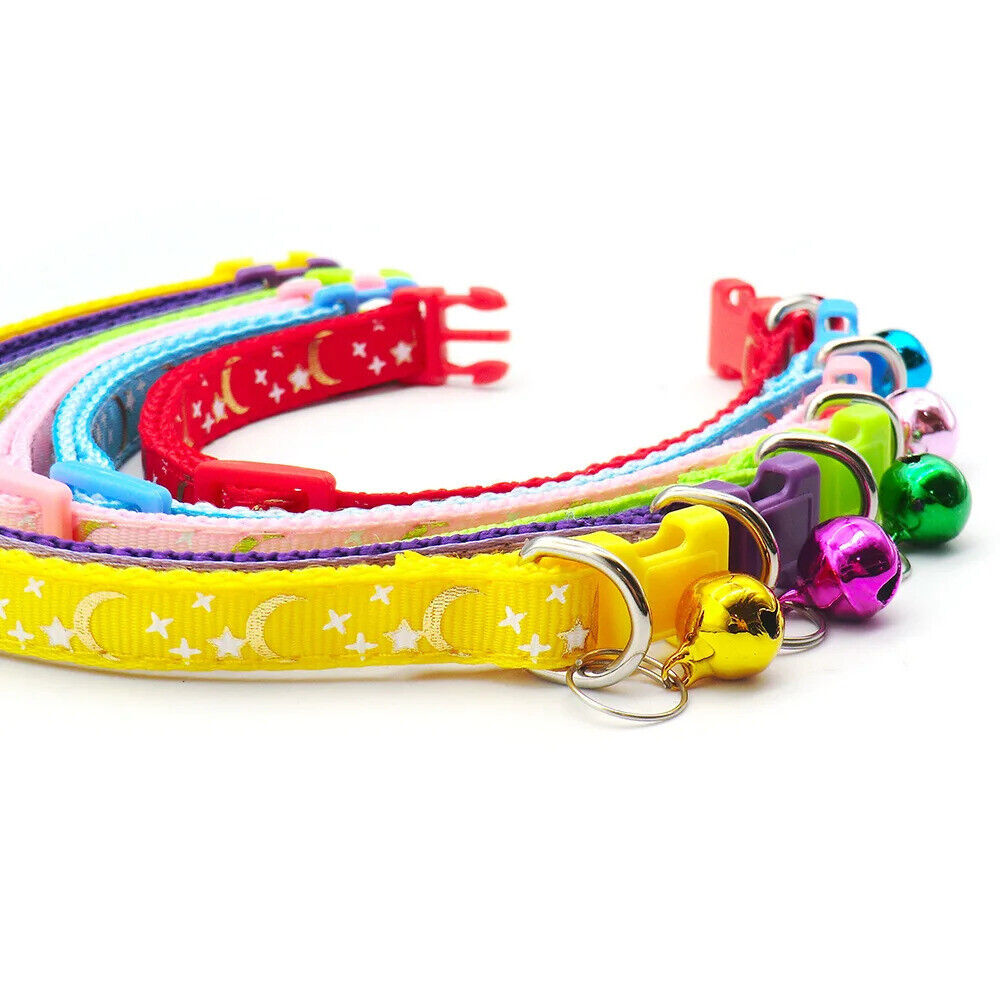 CAT / KITTEN STAR & MOON COLLAR SAFETY COLLAR