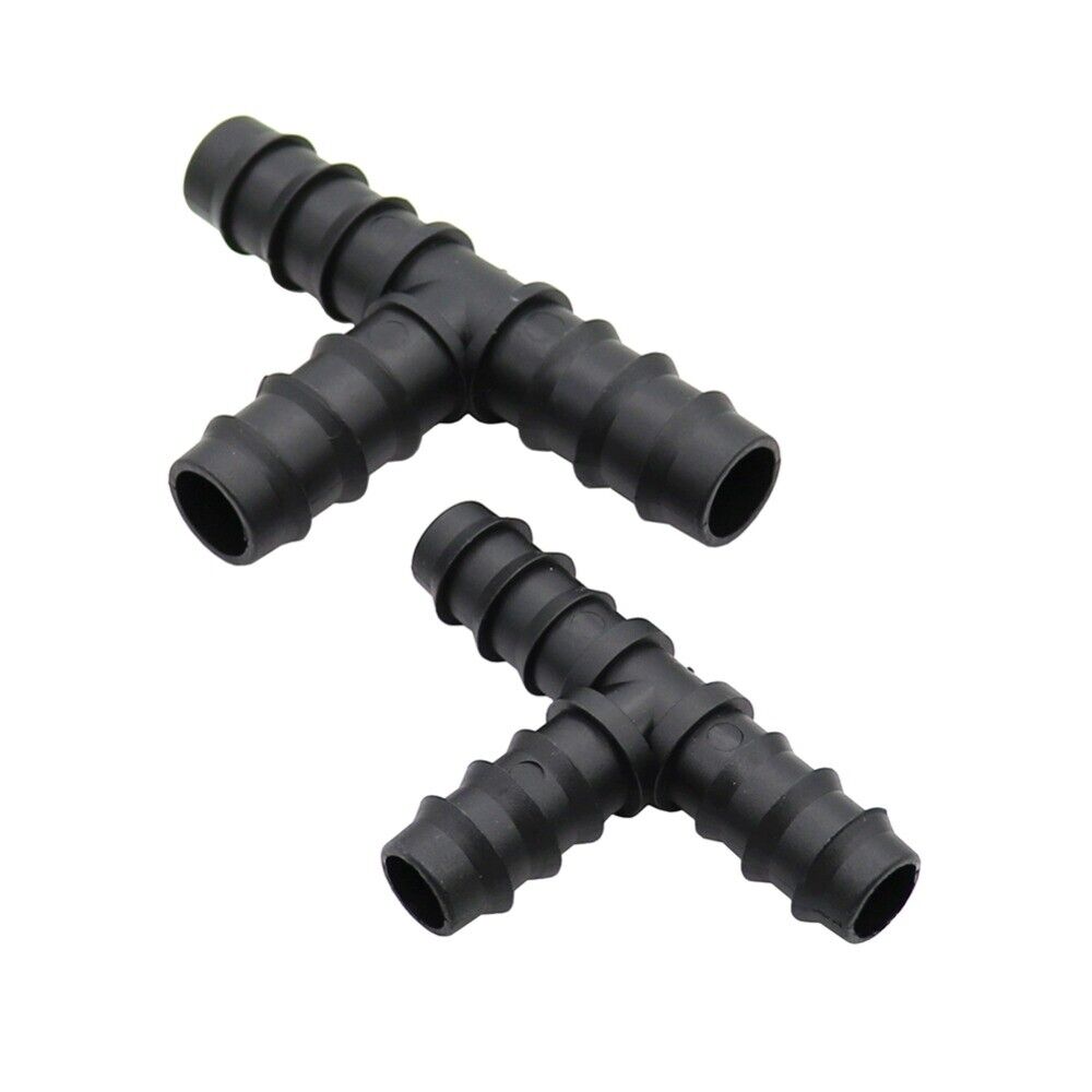 AQUARIUM / POND BARBED TEE FLEXIBLE PIPE HOSE CONNECTOR 13mm, 16mm & 25mm