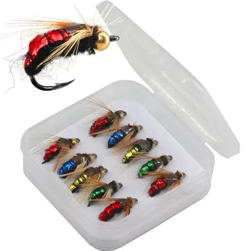 10 x INSECT FISHING LURES