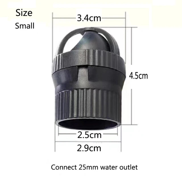 AQUARIUM ROTATIONAL WAVE MAKER OUTFLOW PIPE