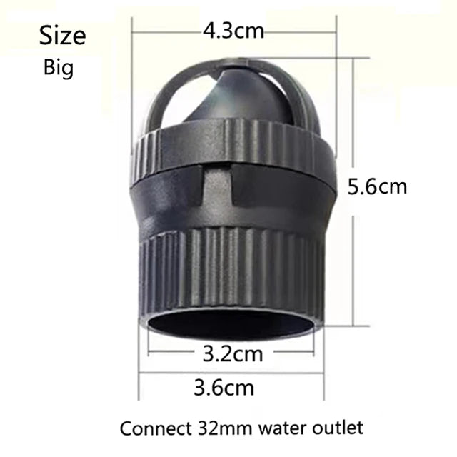 AQUARIUM ROTATIONAL WAVE MAKER OUTFLOW PIPE