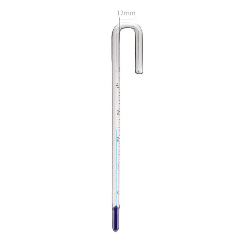 AQUARIUM HOOK GLASS THERMOMETER 6 & 12mm