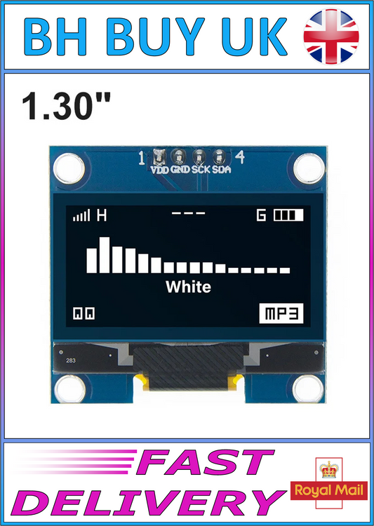 1.3" OLED DISPLAY MODULE WHITE ARDUNIO