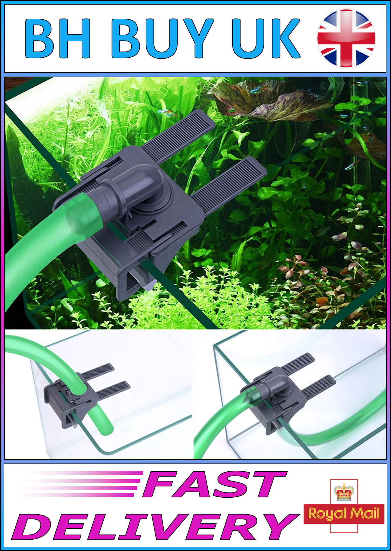 AQUARIUM FLEXIBLE PIPE CLAMP FOR 12mm ID PIPE