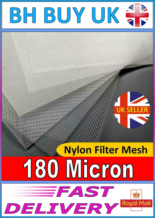 180 MICRON NYLON MESH 20cm x 20cm