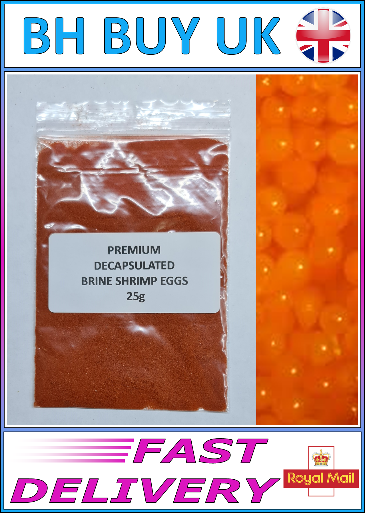 DECAPSULATED ARTEMIA / BRINE SHRIMP EGGS 25g