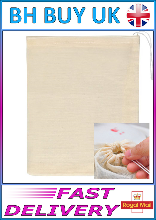 REUSABLE MUSLIN STRAINING BAG 25x30cm