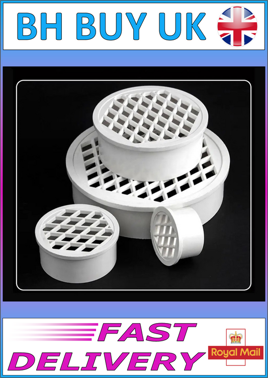 POND / AQUARIUM PIPE END DRAINS WITH GRID 50, 75, 110, 160mm