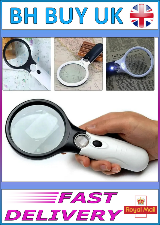 45x MAGNIFYING GLASS WITH LED LIGHT