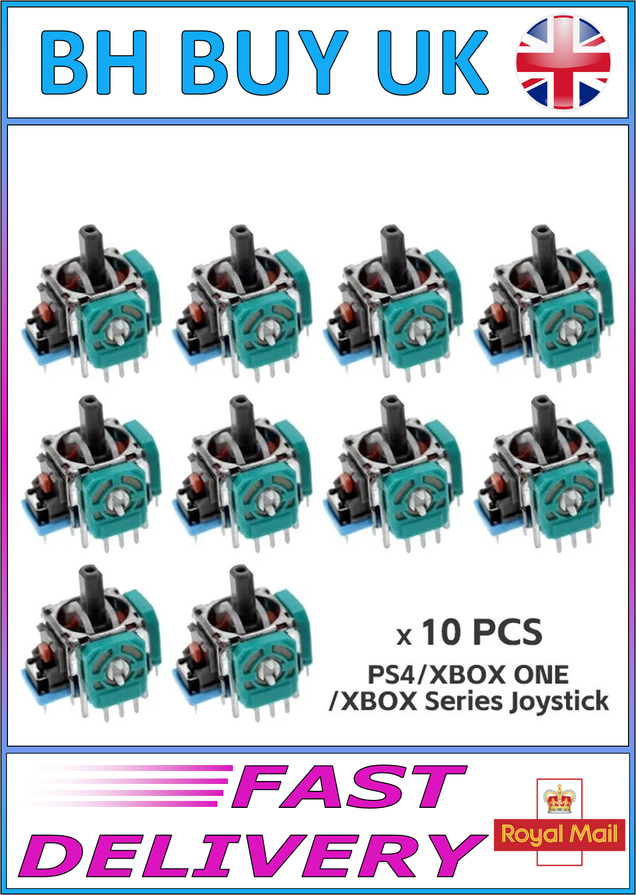 10 x PS4 PS5 REPLACEMENT ANALOG JOYSTICK CONTROLLER REPAIR