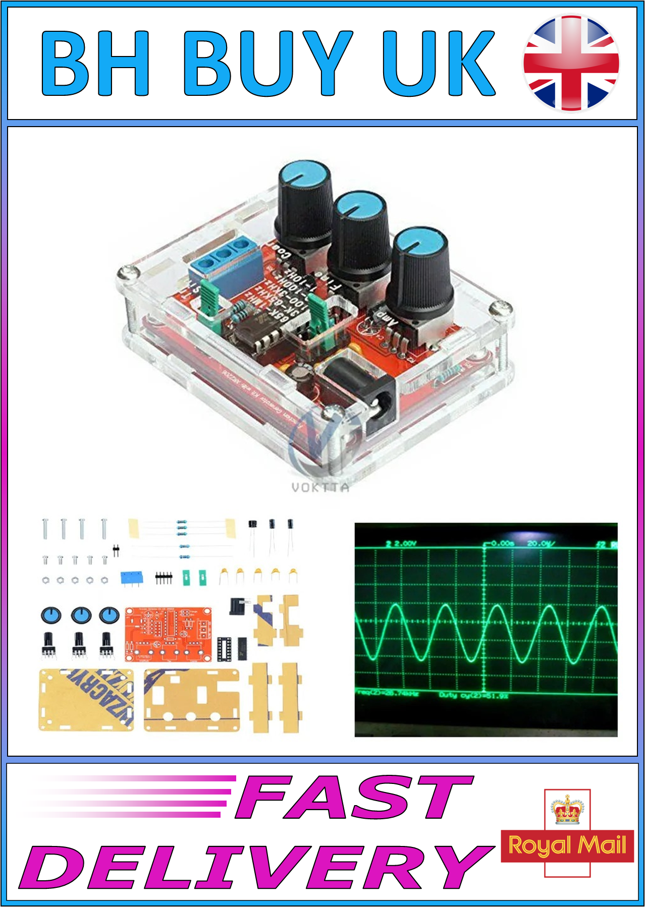 XR2206 HIGH PRECISION SIGNAL GENERATOR KIT DIY