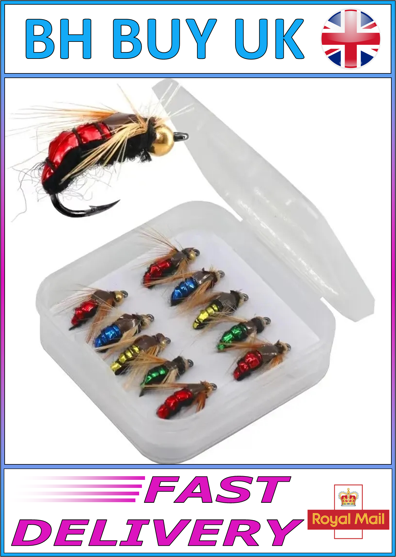 10 x INSECT FISHING LURES