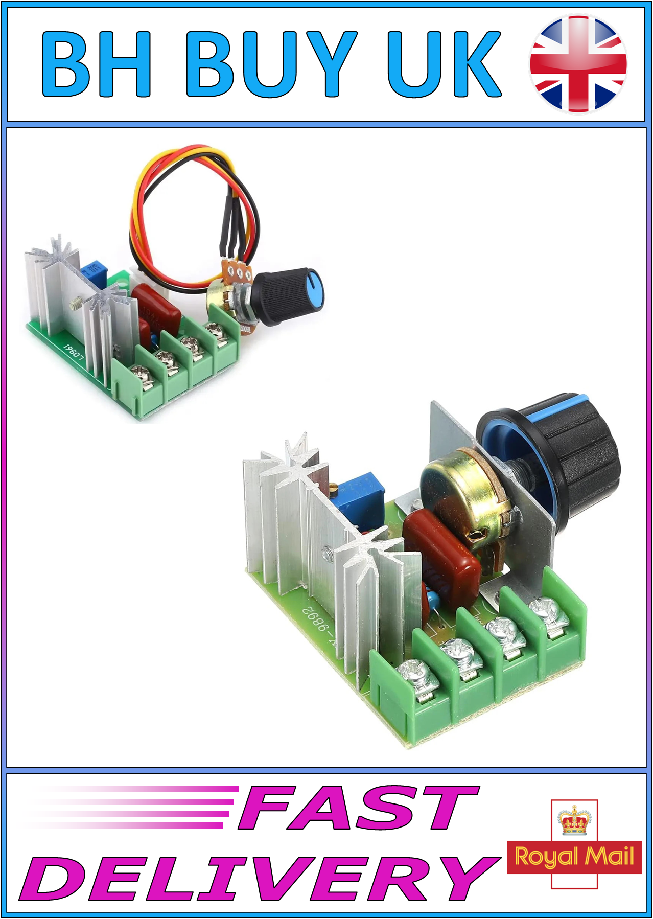 AC 50-220V 2000W 25A MOTOR SPEED CONTROLLER SCR