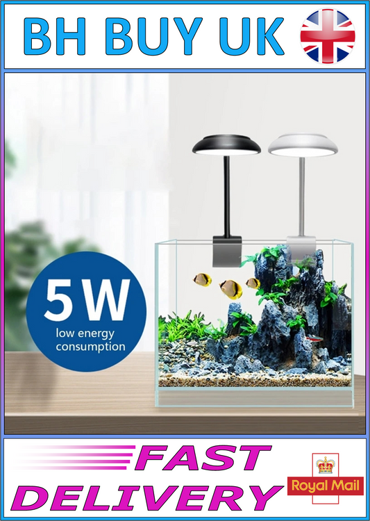 USB 5w LED AQUARIUM CLIP ON LED LIGHT UNIT BLUE & WHITE