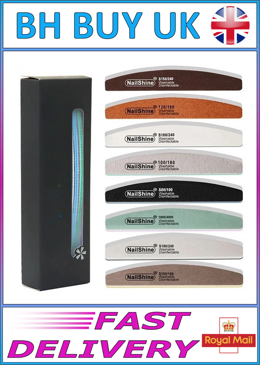 8 x NAIL FILE SET - BUFFING, SANDING, POLISHING