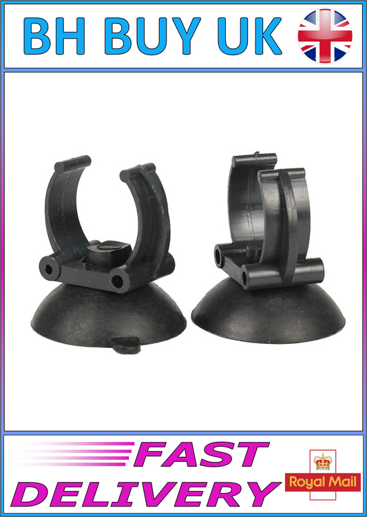 2 x SUCTION AQUARIUM HEATER HOLDER CLIPS