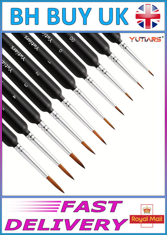 10 x MINIATURE PAINT BRUSH SET