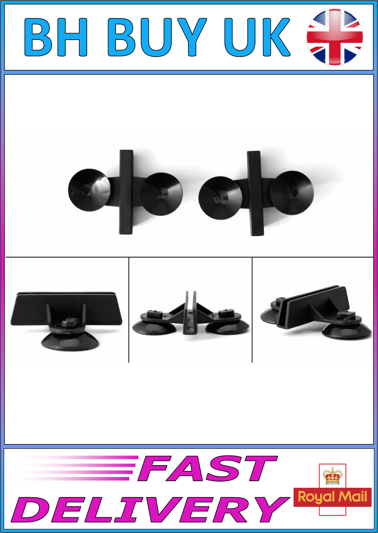 AQUARIUM SUCTION TANK DIVIDER CLIPS X 2